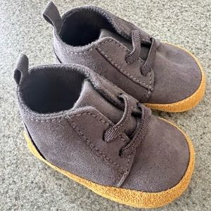 Gerber Baby faux-suede, gray high top shoe